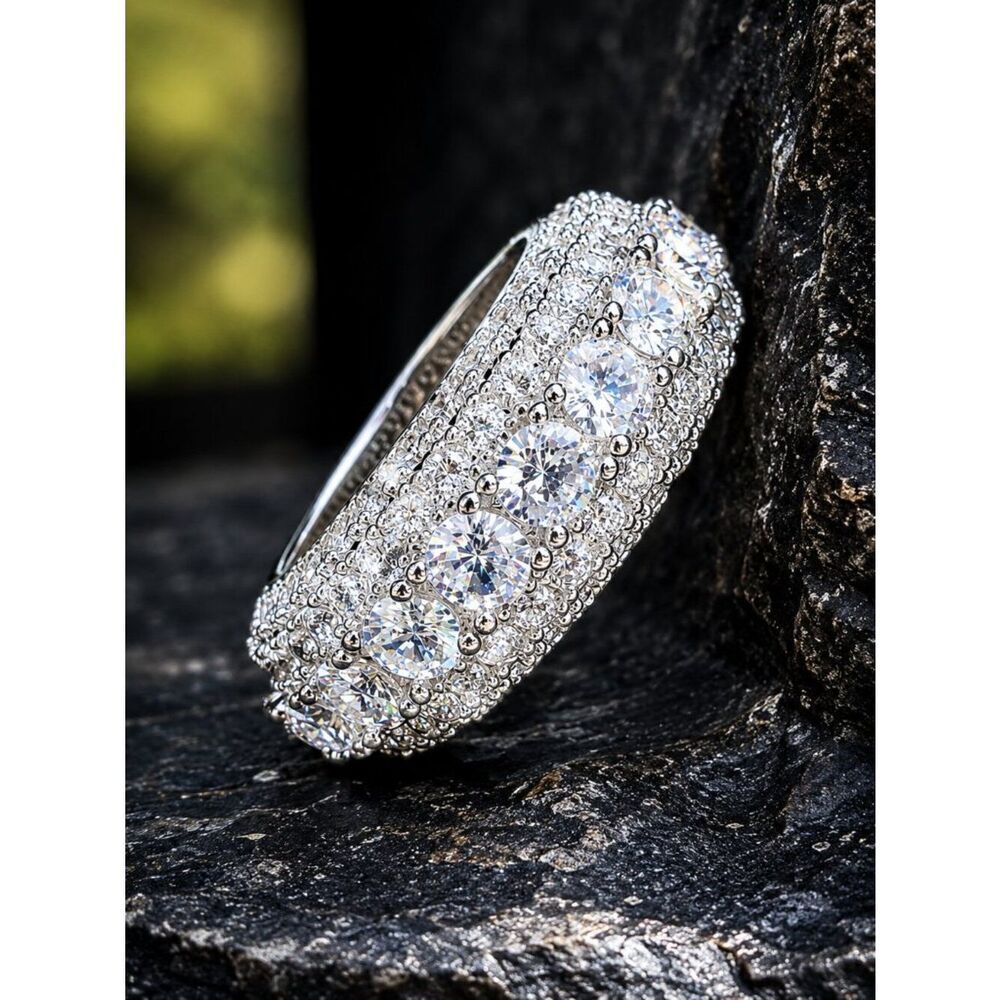 5 layer Diamond band ring